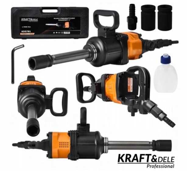 Klucz Udarowy Pneumatyczny 1" 5500Nm + Walizka + 2 nasadki Kraft Fv