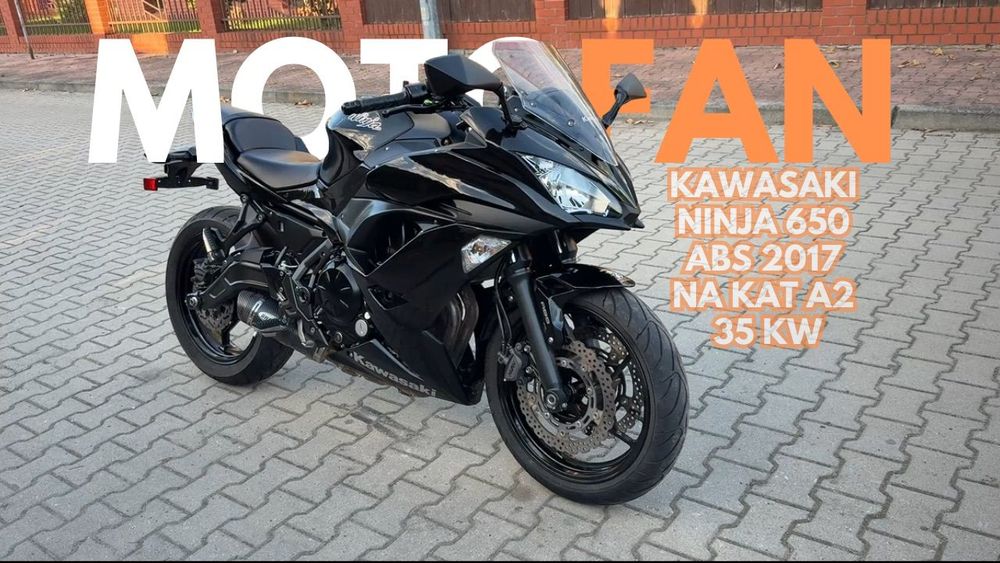 Kawasaki Ninja KAWASAKI NINJA 650 ABS na KAT A2 35 kW 09.2017r Niemcy Wydech kmpl