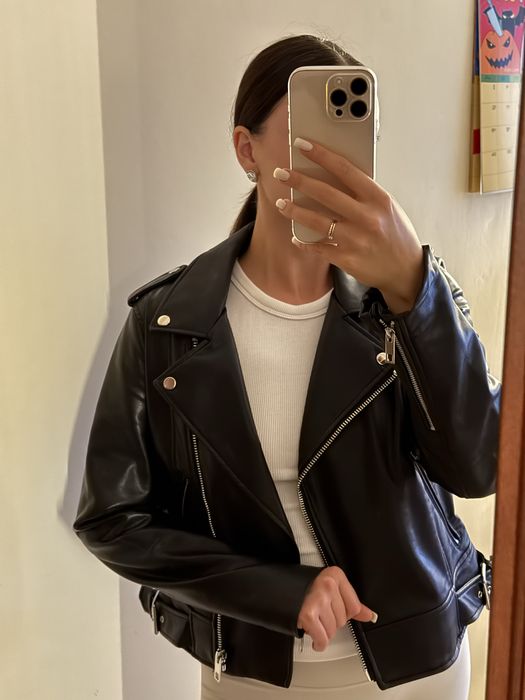 Шкірянка Zara. Кожанка Zara. Осіння куртка