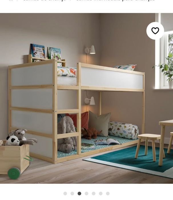 Cama reversível 90x200 branco/pinho