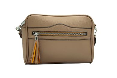 Beżowa torebka damska listonoszka crossbody HSN Vogue Hand Bag