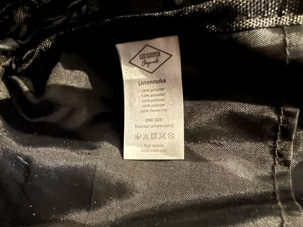 Lee Cooper mini torebka czarna. Unisex. Nowa!