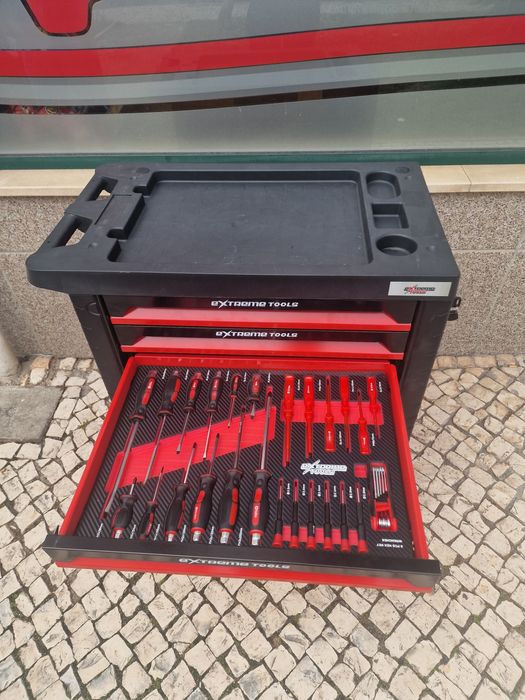 Carrinho de ferramenta de 6 gavetas 4 completas novo