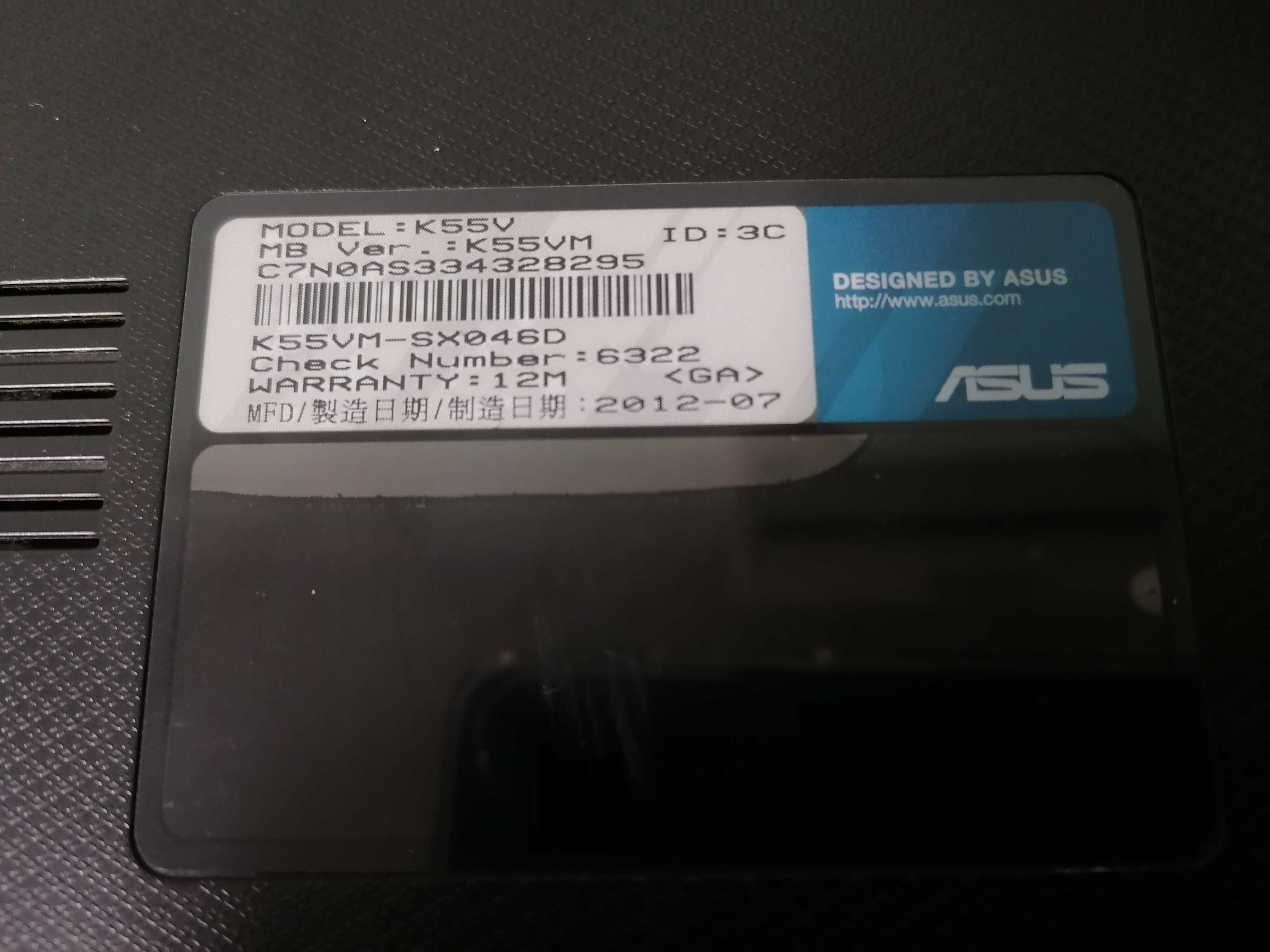 Ноутбук Asus K55VM Core i5/Ram6ГБ/HDD750ГБ/NVIDIA GeForce GT630M, 2ГБ