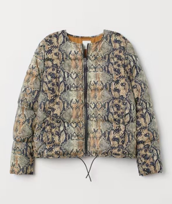 Pikowana kurtka H&M motyw zwierzęcy