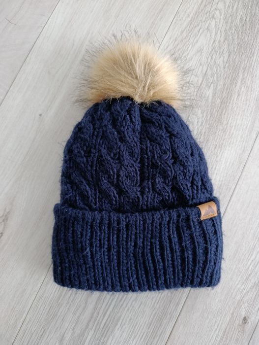 Czapka h&m granatowa zimowa