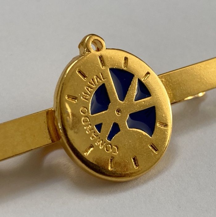 Botões de punho pin e mola de gravata Comando Naval da Marinha