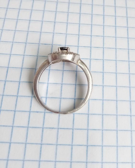 Колечко кільце з камнями, Срібло 925, Розмір 17,4