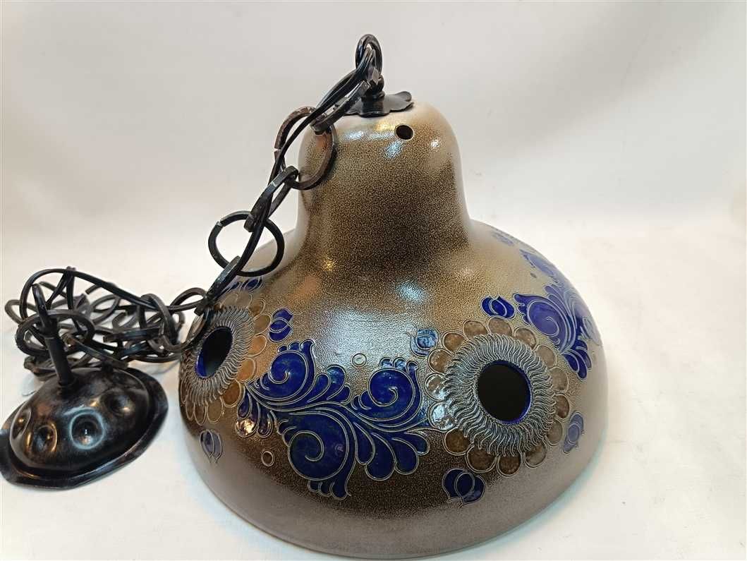 Porcelitowa lampa wisząca tykwa na łańcuchu