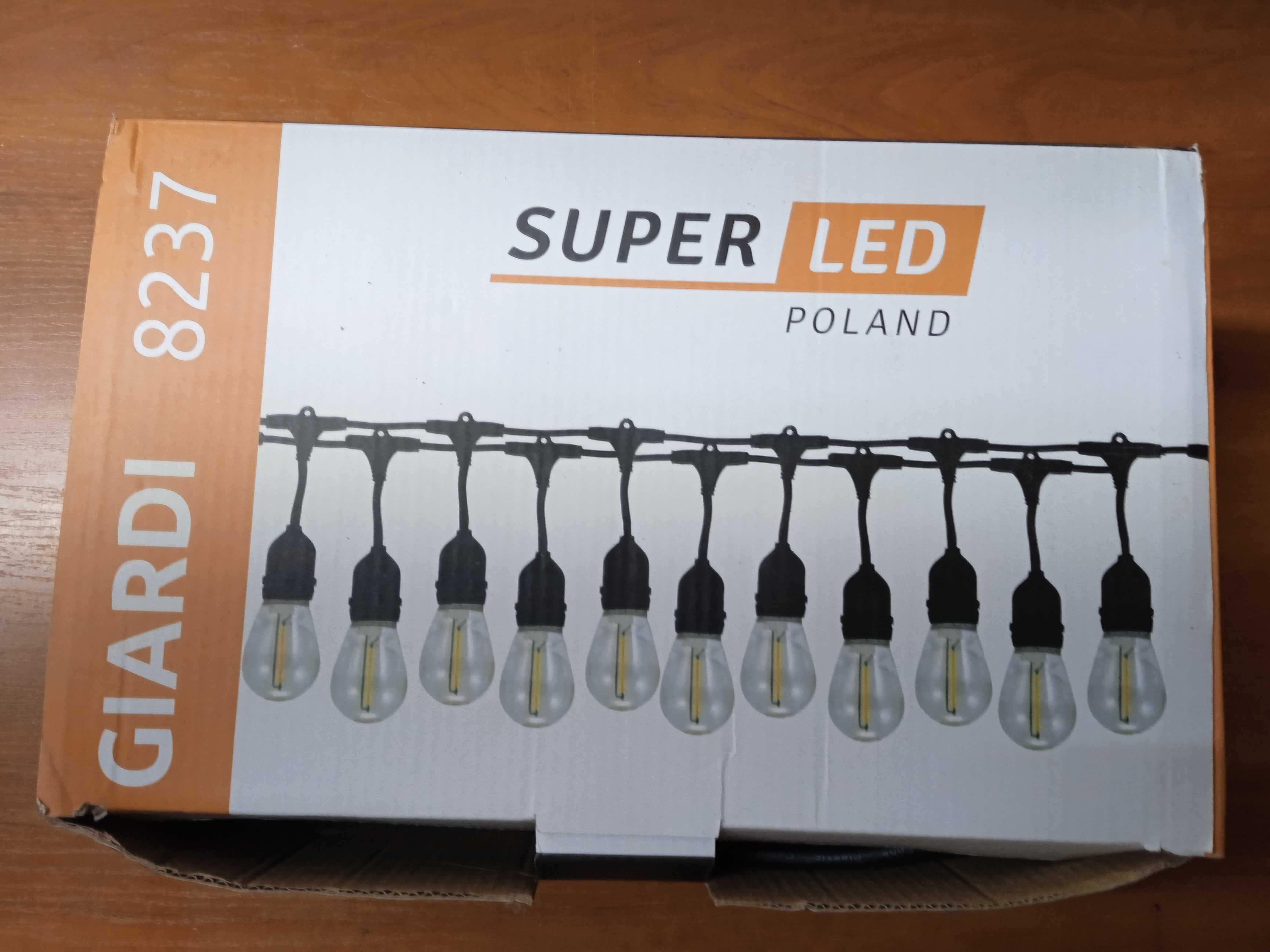 Girlanda ogrodowa ze zwisem (20mb, 20 żarówek filament a' 1 Wat/230V)