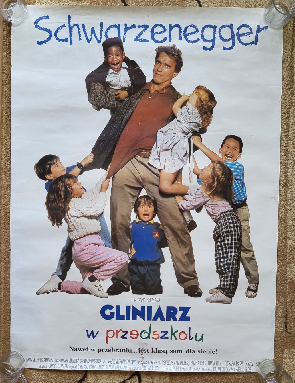 Oryginalny plakat z filmu " Gliniarz w przedszkolu "