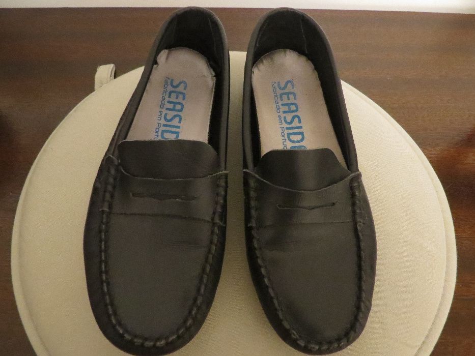 Sapatos mocassins pretos femininos, 35 Seaside