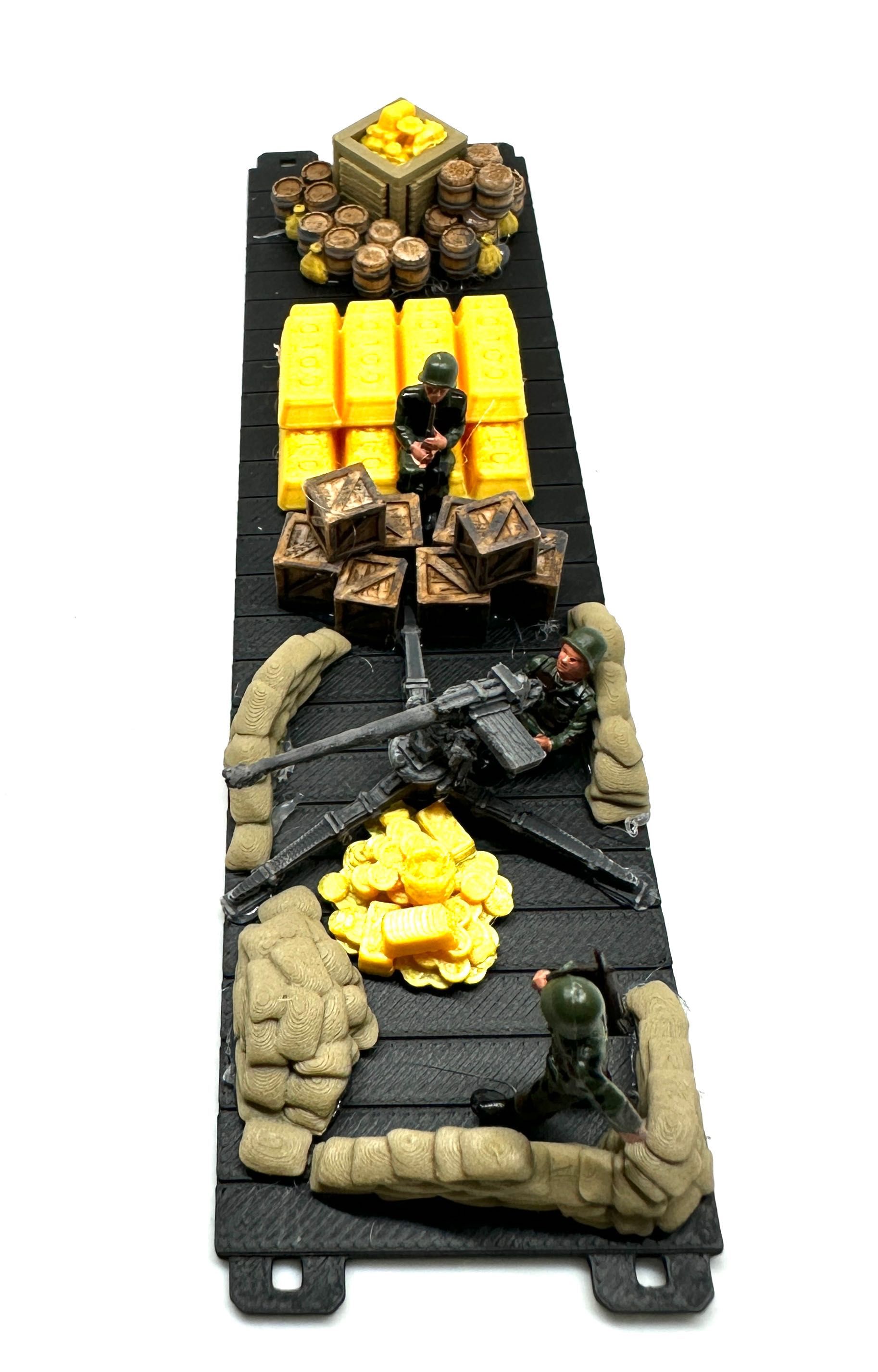 makieta diorama Złoty Pociąg platformy na wagony Piko H0 1:87