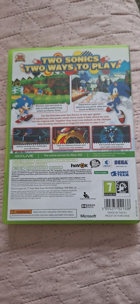 Sonic Generations Classics (Gra Xbox 360)