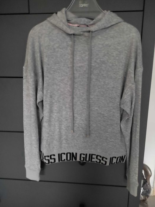 Guess sweter-bluza z logo na sciągaczu rozm,XS/S