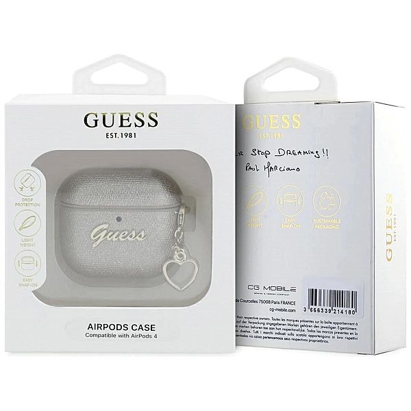 Etui Guess Metallic Script Charm na AirPods 4 - złote