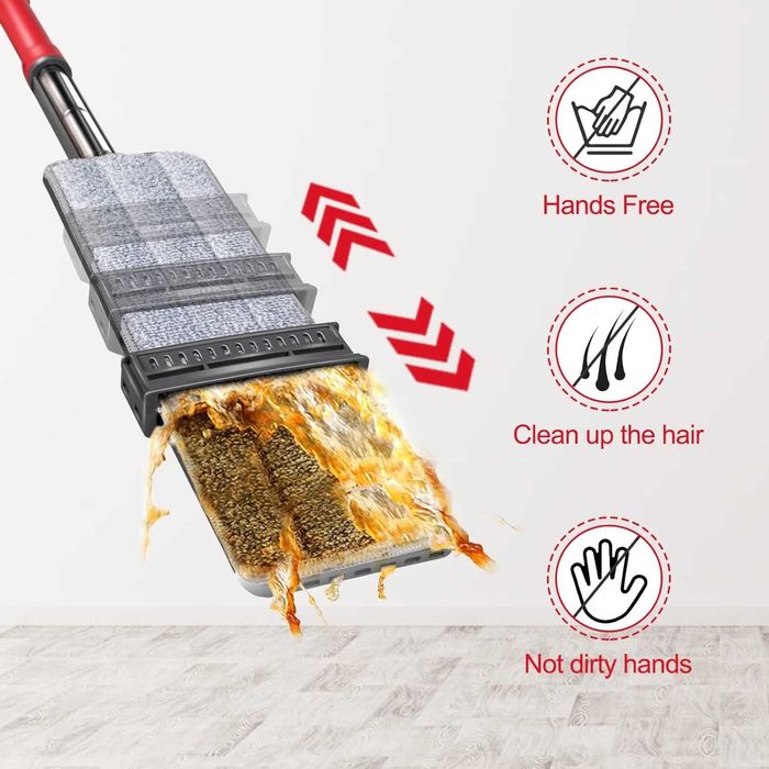 Nowy mop / mikrofibra / wycieraczka / 6 nakładek / regulowany !2072!