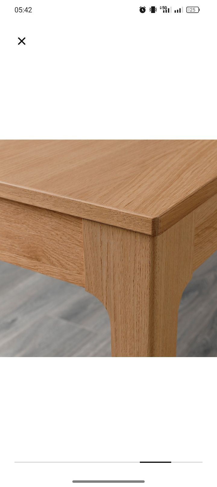 Conjunto de Jantar -Mesa extensível e 6 Cadeiras