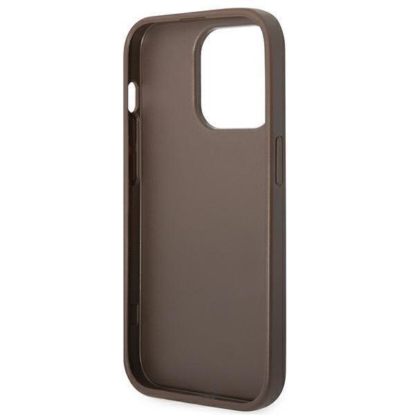 Etui Guess do iPhone 14 Pro Max Hardcase 4G Stripe Collection Brown