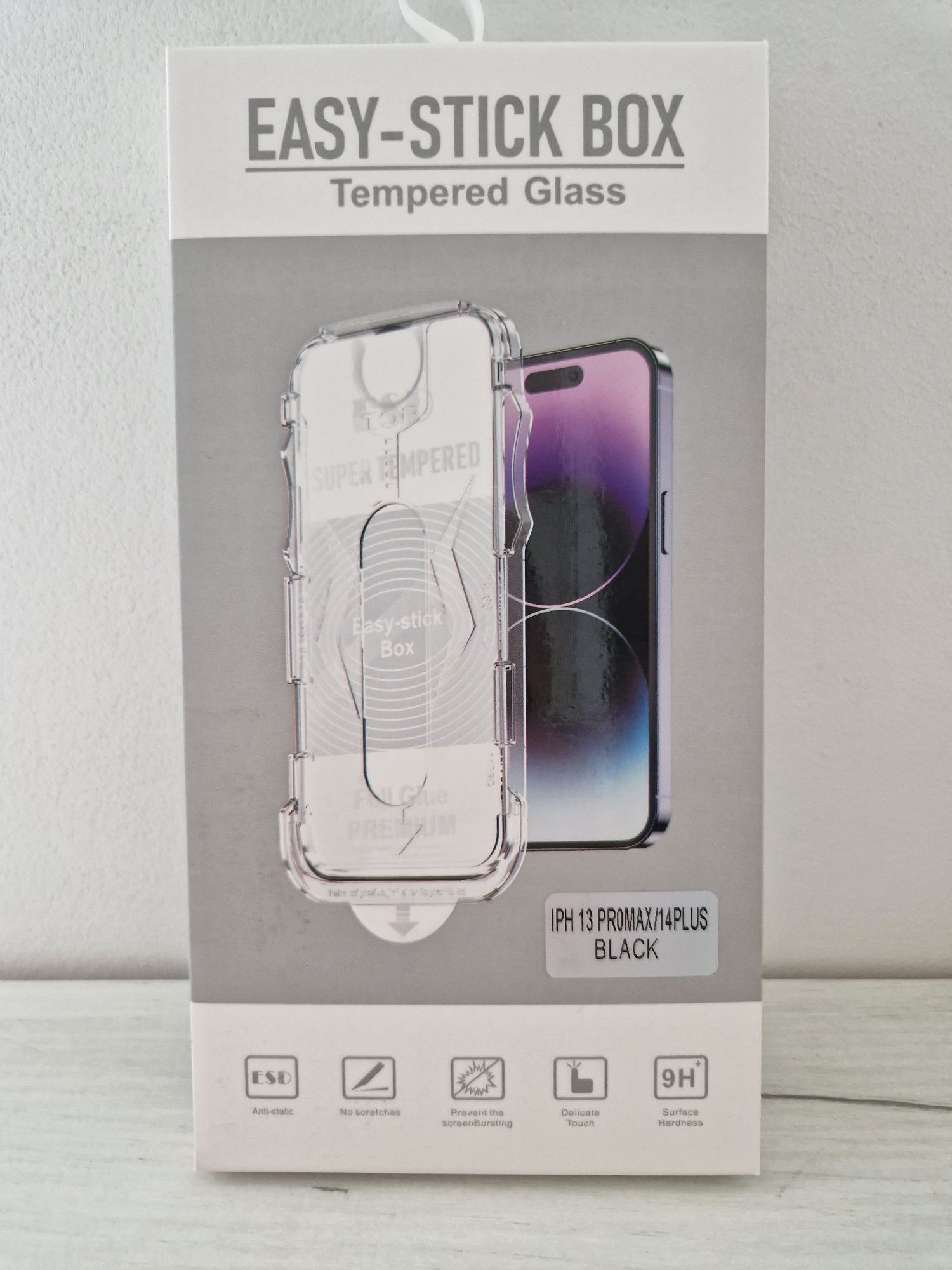 Hartowane szkło Full Glue Easy-Stick Box do IPHONE 13 PRO MAX/14 PLUS