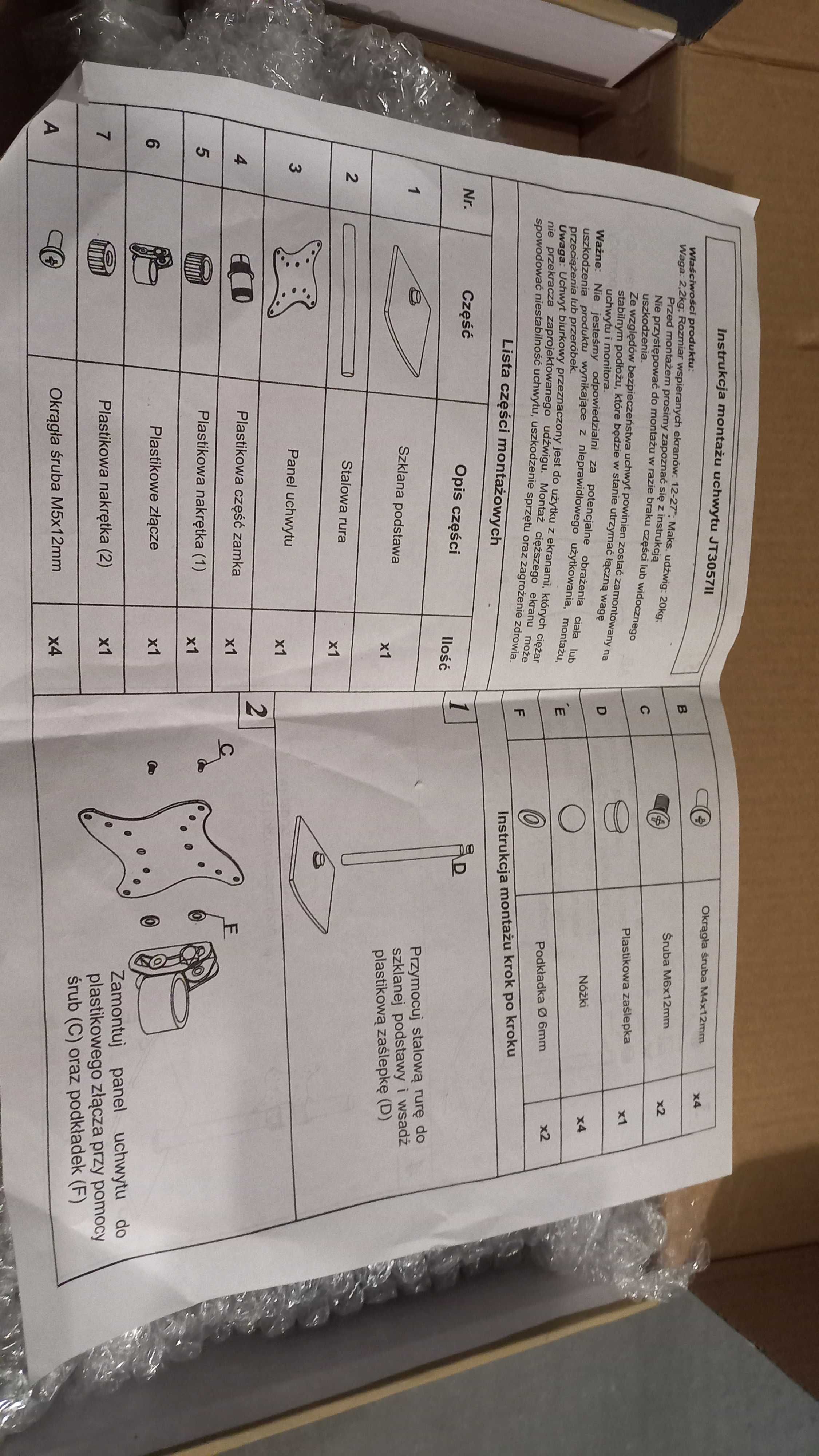 podstawa stojak podstawka uchwyt do monitora ekranu komputera