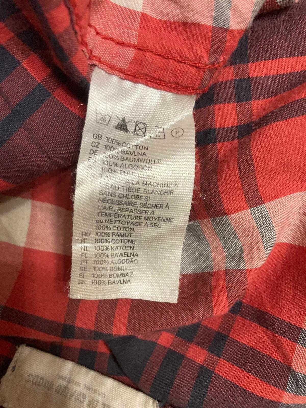 Koszula H&M Czerwona XL – Męska, Bawełna