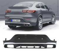 DIFUSOR PARA MERCEDES GLC C253 X253 COUPE AMG 16-22 LOOK GLC63 PRATEADO