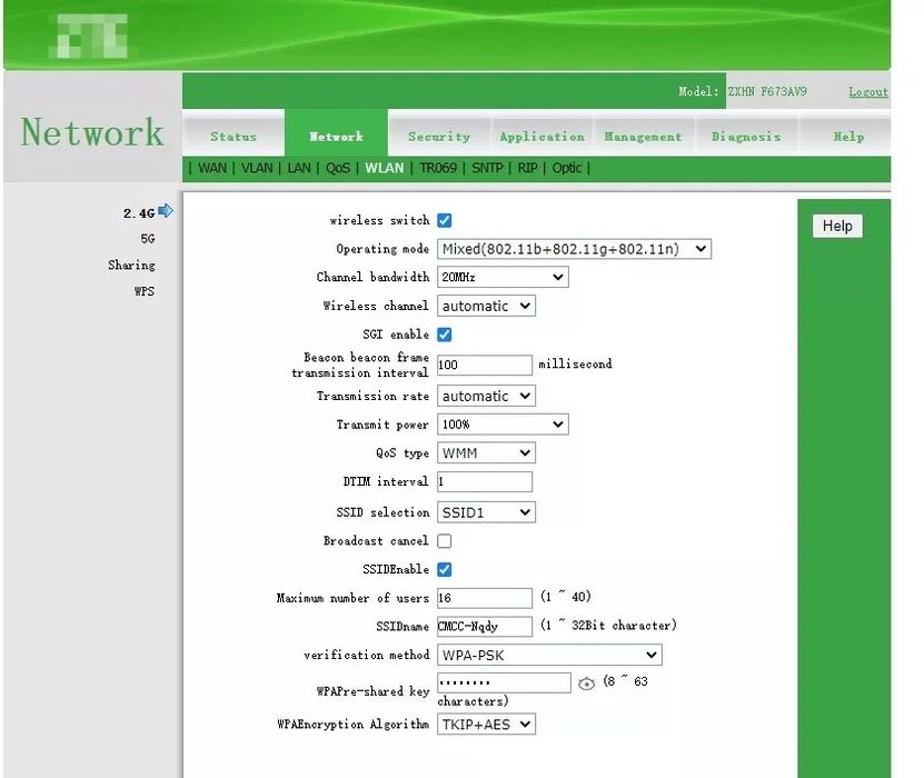 Маршрутизатор роутер ZTE zxhn f673av9 gpon