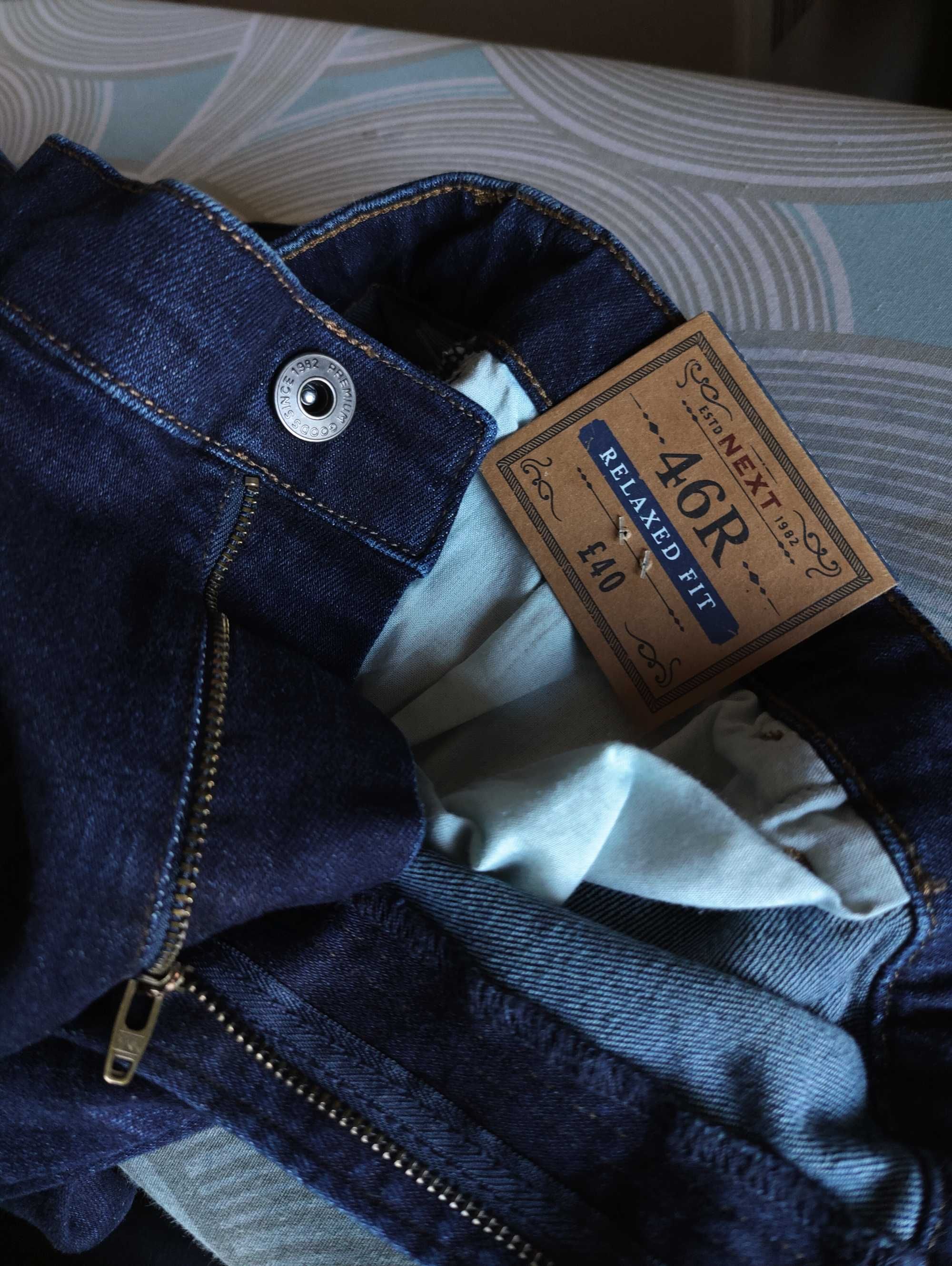 Джинсы Next jeans United Kingdom w46 stretch navy.