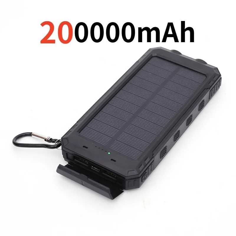 PANCERNY Solarny POWERBANK 20000mAh 2x USB latarka + kompas