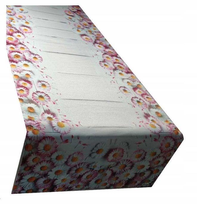bieżnik plamoodporny serweta 170 x 40 stokrotki