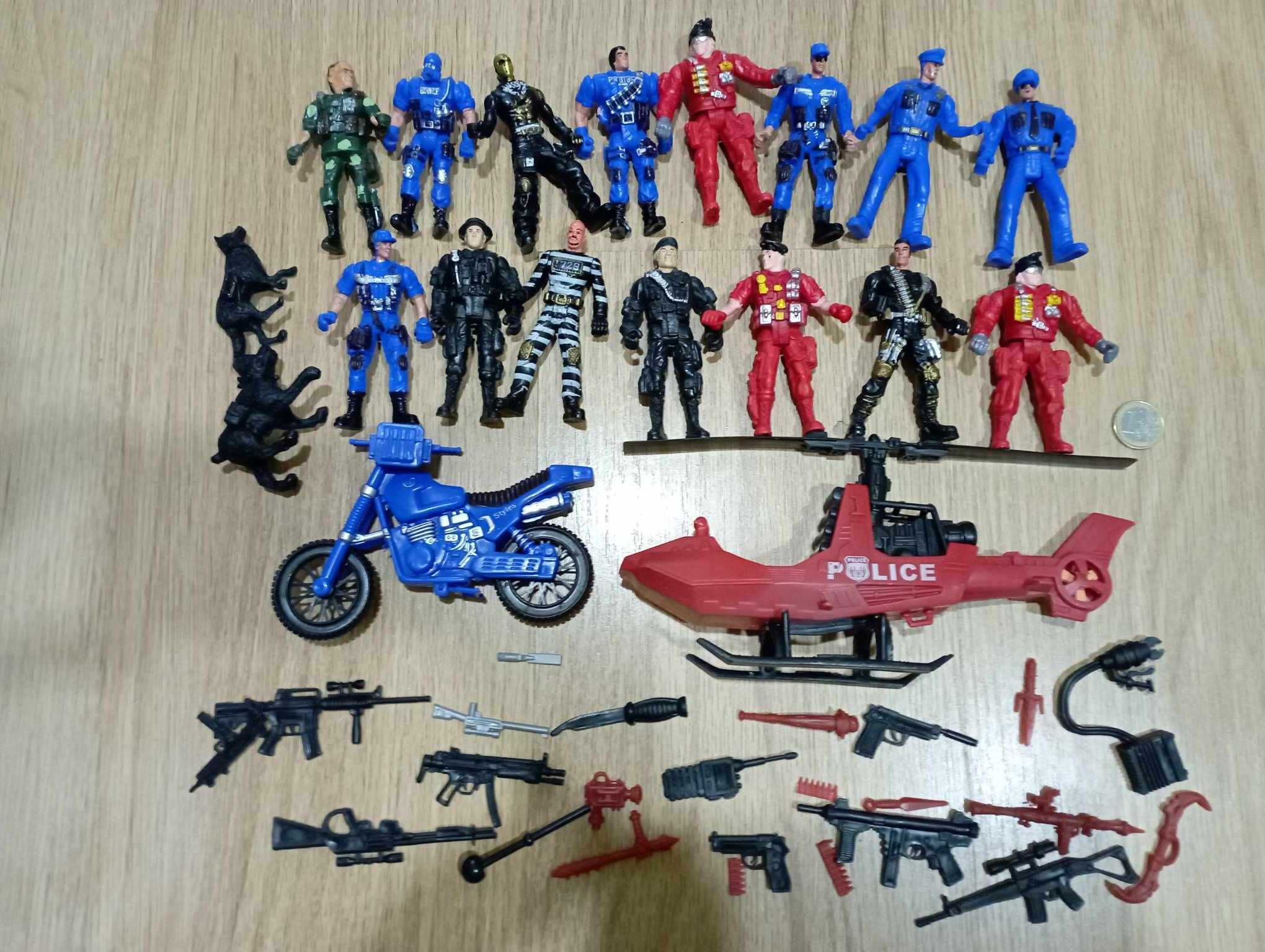 Conjunto figuras de ação - policias, militares