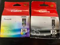 Komplet nowych tuszów Canon PGI-35 Black oraz Canon CLI-36 Color