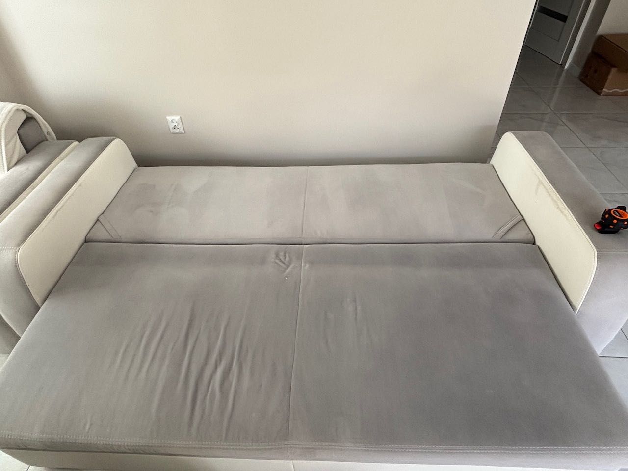 Sofa kanapa z funkcją spania szara z Agata Meble