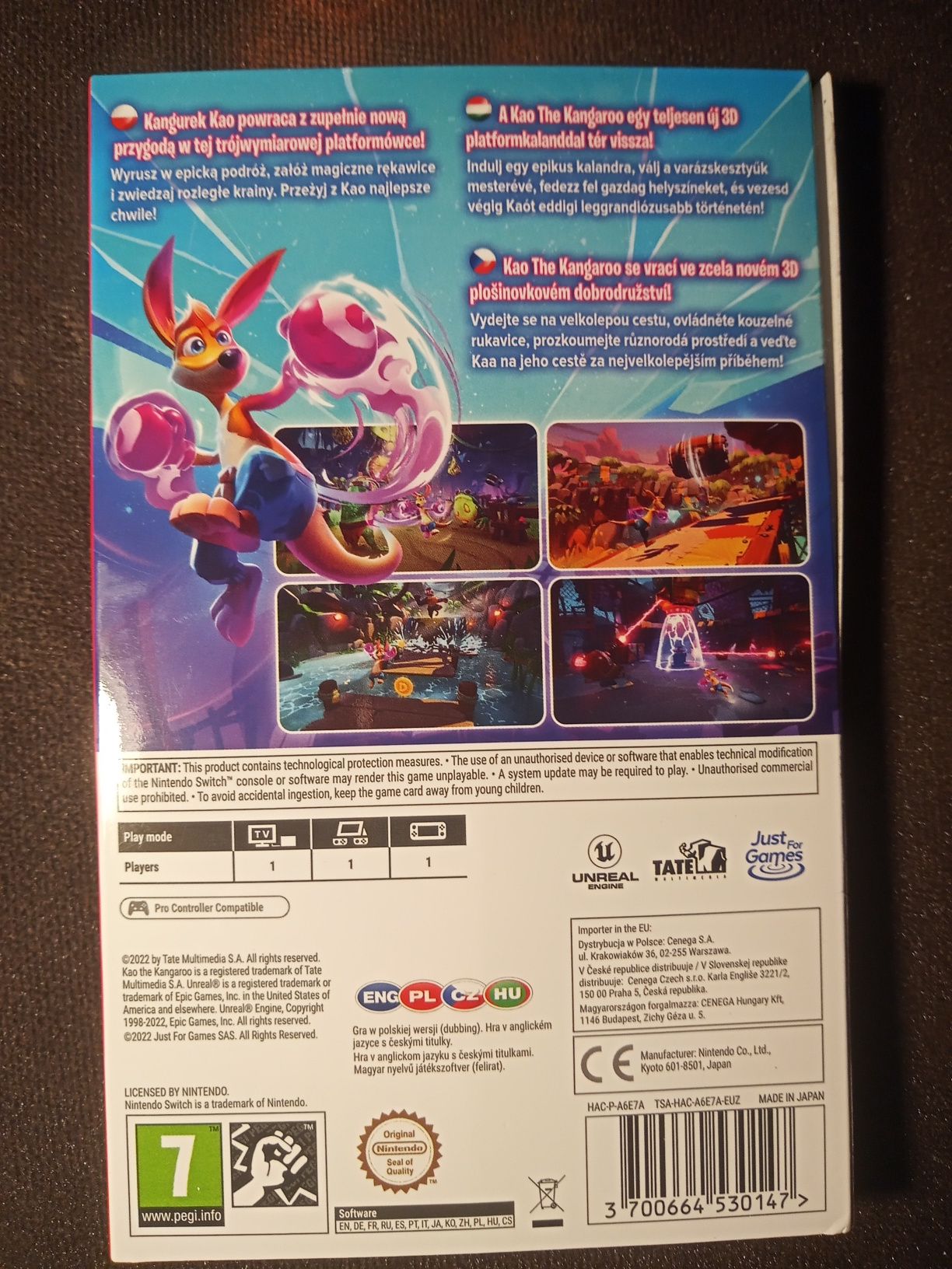 Kangurek Kao na nintendo switch