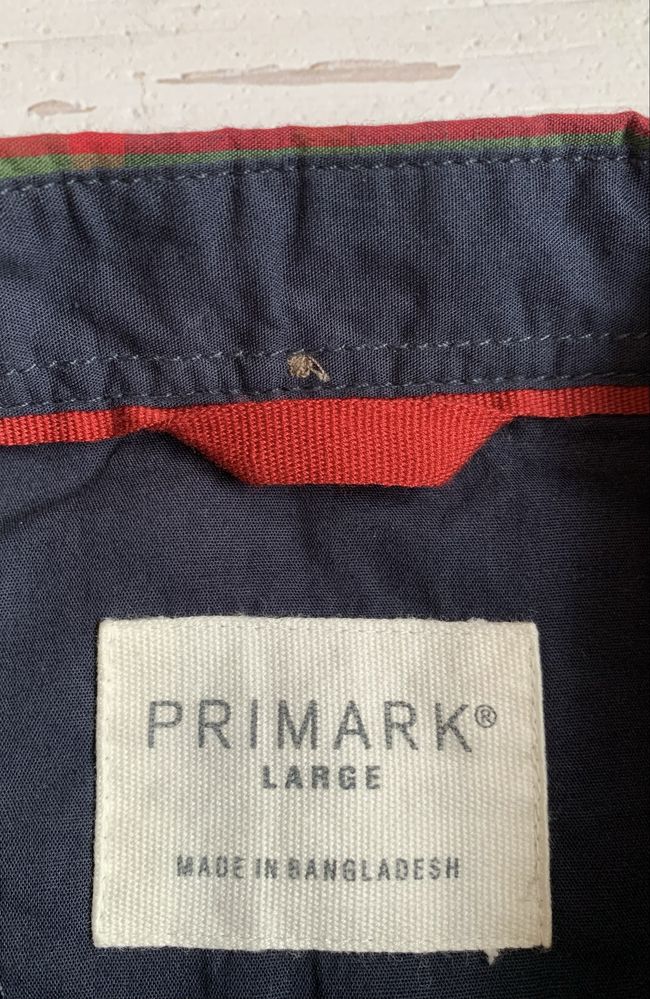 Stylowa Koszula Męska Primark L Regular Krata Tartan Bawełna Nowa !
