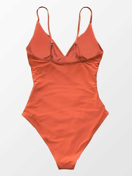 Cupshe strój kąpielowy jednoczęściowy pomarańczowy rozmiar M