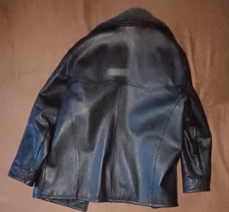 Kurtka zimowa skórzana, męska [XL]