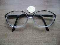 Starocie z PRL - Okulary damskie korekcyjne +3 dioptrie rozstaw 13 cm