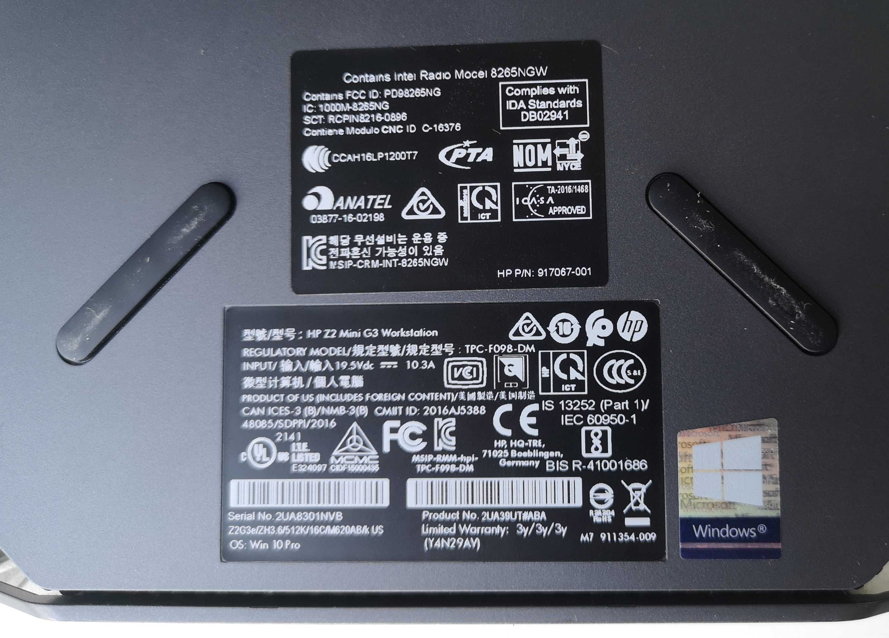 ПК HP Z2 mini  G3 (E3-1270 v5, 16Gb DDR4, Nvidia Quadro M620)