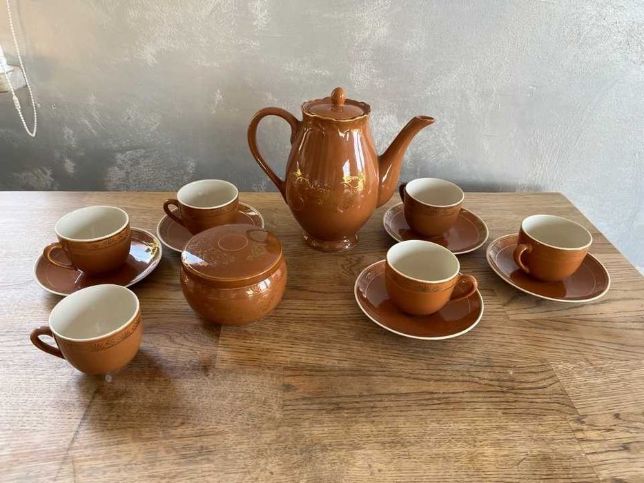 Serwis kawowy, porcelana made in dprk