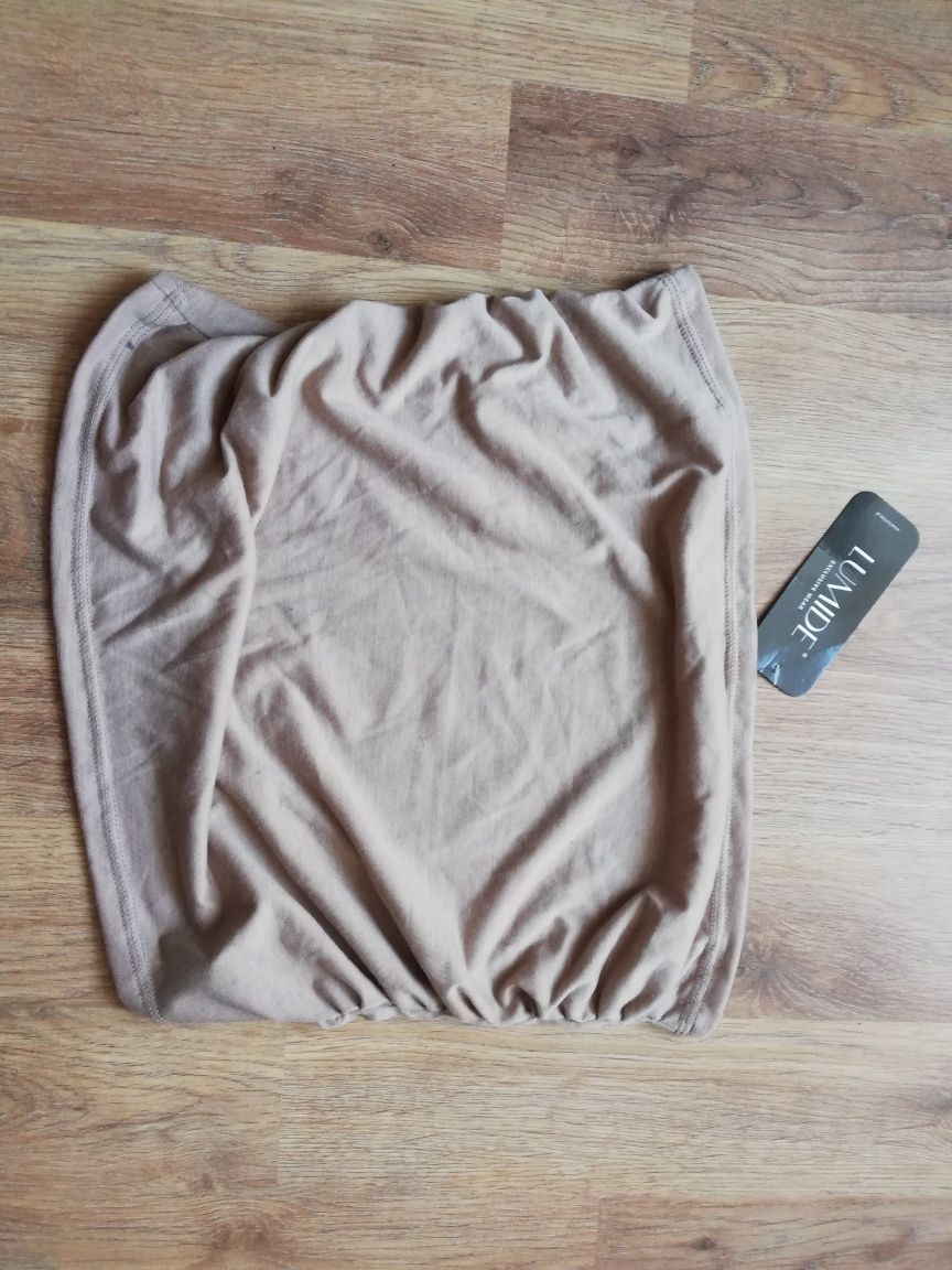 Pas ciążowy nowy przedłużenie bluzki beżowy nude bluzka ciążowa