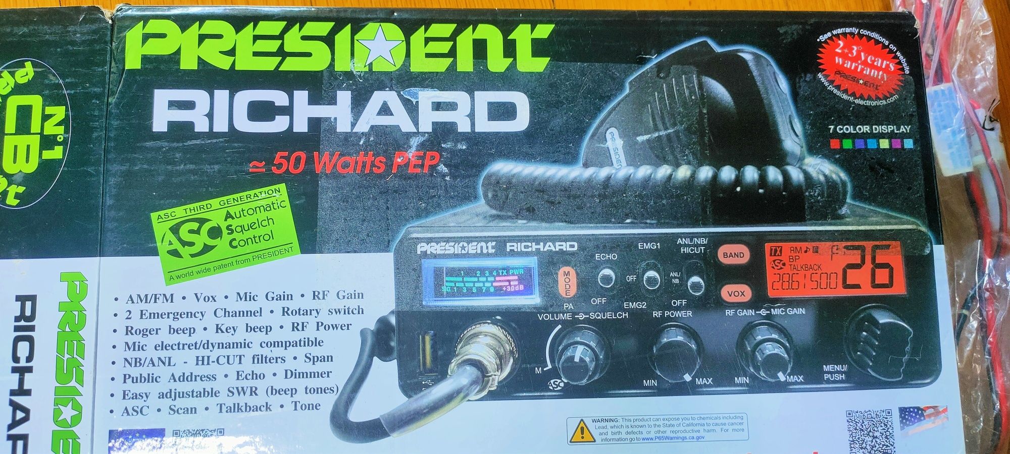 Rádio cb president Richard com 50w