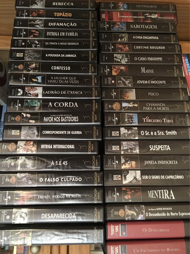 37 filmes VHS de coleção, Alfred HITCHCOK.