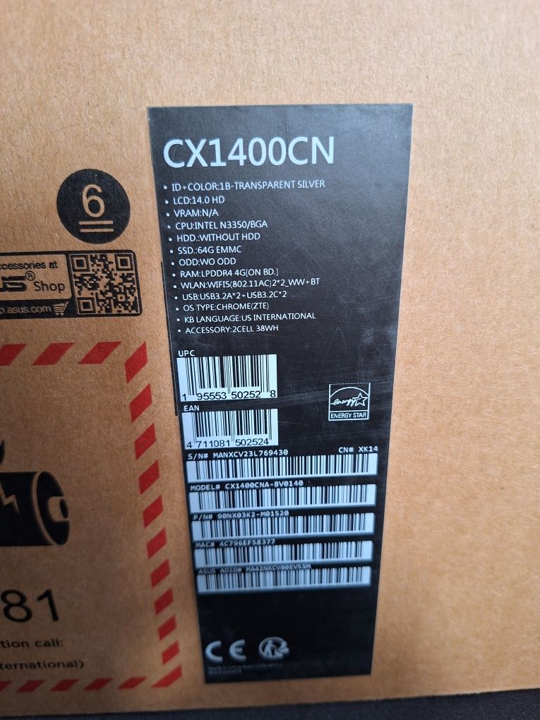 Chromebook ASUS CX1400CN (Jak Nowy)