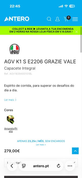 Capacete AGV valentino rossi