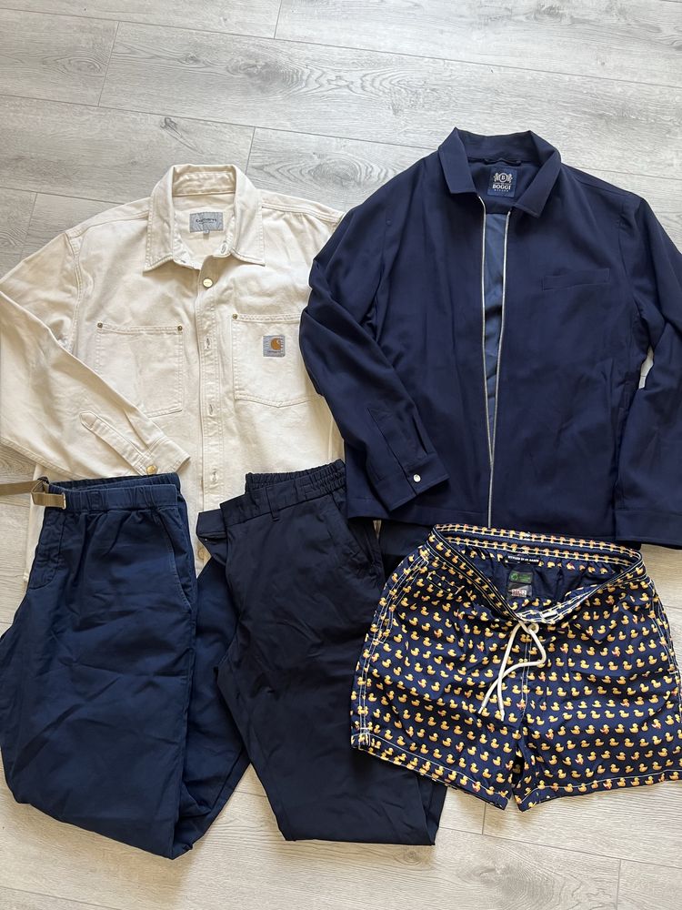 Сорочка Carhartt піджак Boggi Milano Штани White Stand