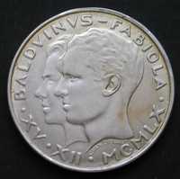 Belgia 50 franków 1960 - Baldvinus i Fabiola - srebro
