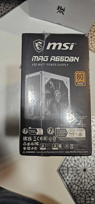 Nowy

Zasilacz MSI MAG A650BN 650W 80 plus