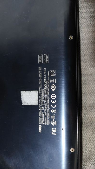 Samsung Notebook 730U a funcionar